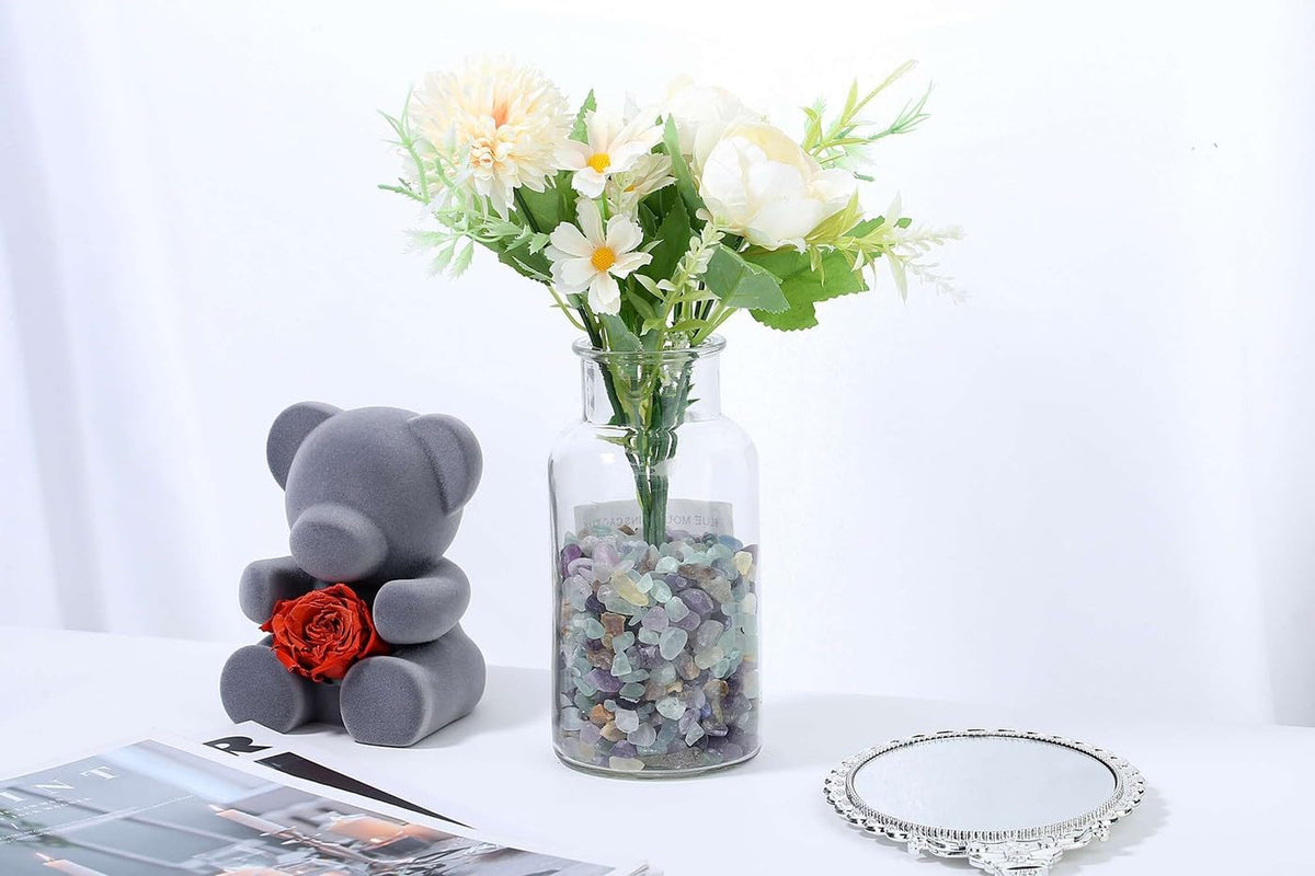 LAIDANLA Rose Quartz Crushed Stone Crystal Chips Bulk - Fluorite / 1Pound-（0.2"-0.28"） - image 2