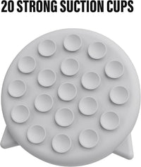 Silicone Cat Slow Feeder Bowl with Suction Cups - 1 CUP / Gray+Pink - image 3