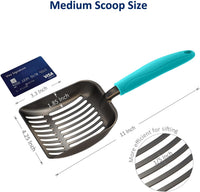 Cat Litter Scoop, Non-Stick Plated Aluminum Alloy Sifter - Medium / #02 Turkish Blue - image 3