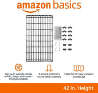 Amazon Basics Portable Foldable Octagonal Metal Exercise Dog Playpen - Without door / 42"H - image 4