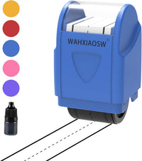 Handwriting Lines Stamp Roller Self-Inking Line Rolling Stamps - Blue