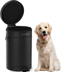 Dog Poop Trash Can Outside Odor Control, Waterproof - Matte-Onyx Black 1-Pack