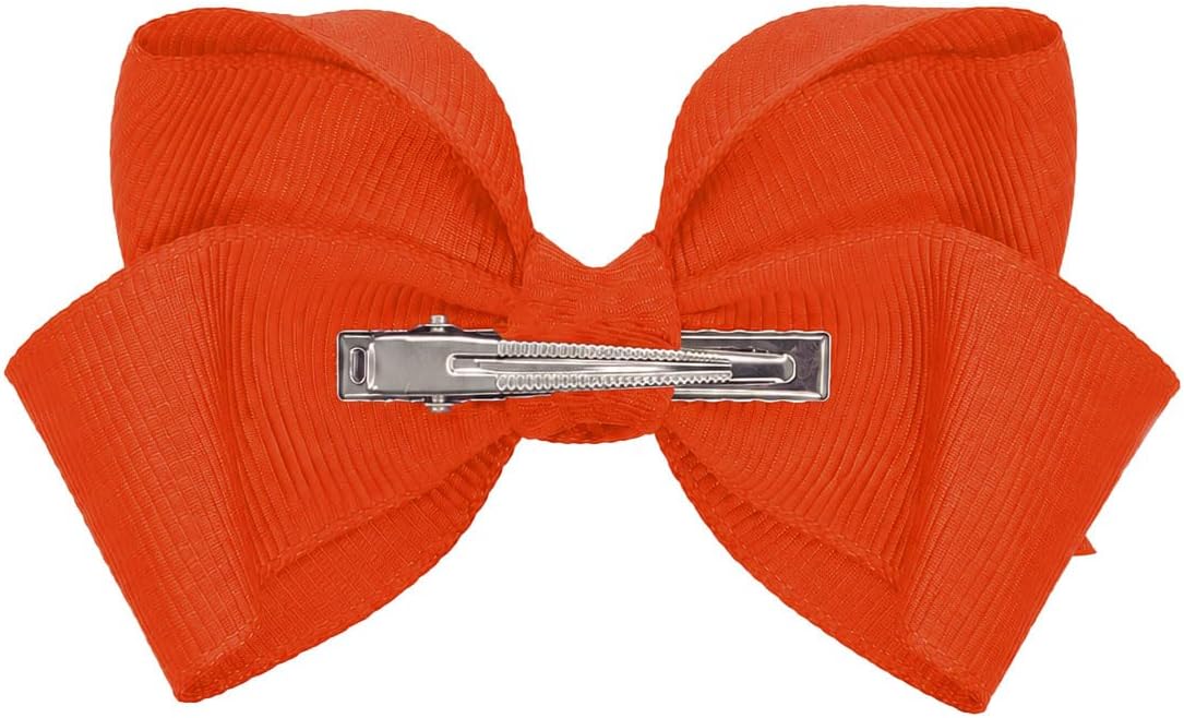 Motique Accessories 4 inch dusty rose grosgrain hair bow for girls on a metal alligator clip - view 18