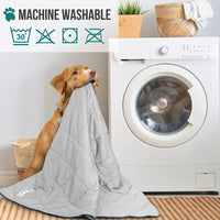 PetAmi Cooling Dog Blanket Lightweight for Small Pet Cat, 24x32 - Light Grey / Medium (29x40) - image 2