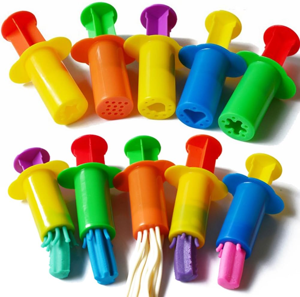 Assorted Designs Dough Extruders Set, Set of 10 - 10 Dough Extruders Set