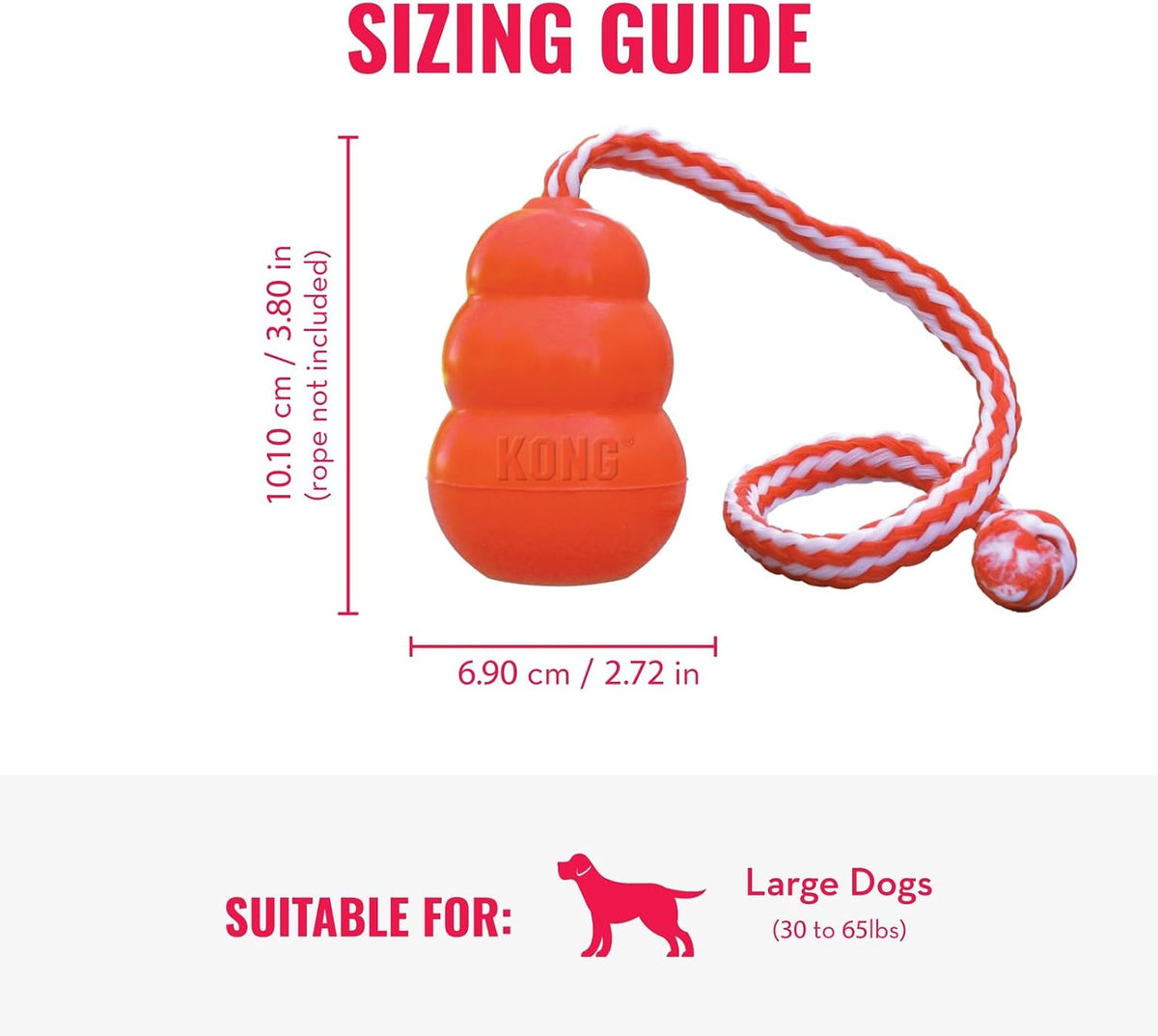 KONG Aqua Floating Fetch Toy, Natural Rubber, Orange - Large (Pack of 1) - image 4