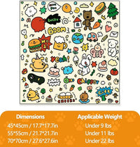 Magic Cat Wrap for Cutting Nails & Grooming, Self Adherent Fabric Wrap for Cats, Multi Functional Pet Grooming Towel Blanket, Wrap Snug and Groom for Cats, 17.7in, Under 9 Ibs