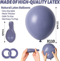 110pcs Black Balloon 12 inch - 12inch(normal) / A06-dusty Blue - image 3