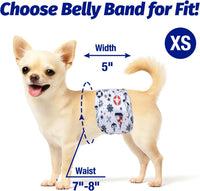 Pet Soft Dog Belly Bands - Washable Dog Diapers Belly Band for Male Dogs, Reusable Male Dogs Wraps - Sailor / X-Small (NewBorn 7''-8'') - image 2