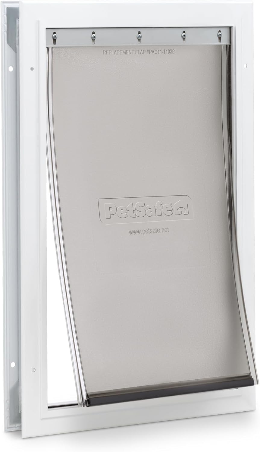 PetSafe Freedom Aluminum Pet Door Medium, White – Essentials for Dogs - Sustainable Packaging / Large (Pack of 1)
