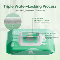 Pet Wipes for Dogs & Cats - Aloe Vera / 2 Packs with Lid-200 counts - image 3