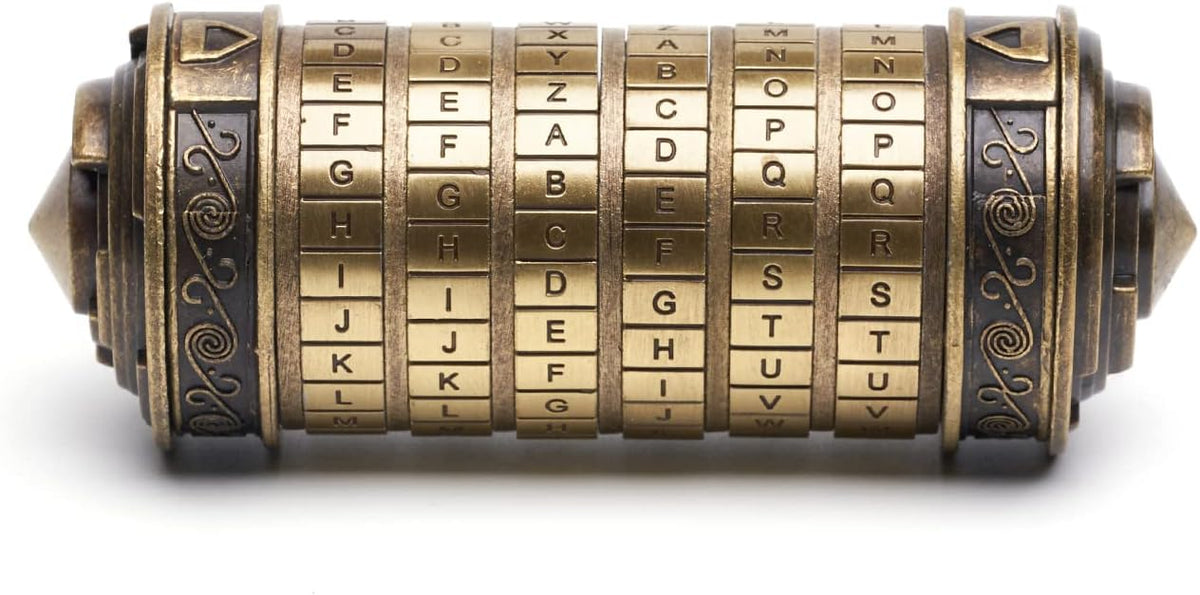 FLYALIGOGO metal Da Vinci Code cryptex puzzle box with letter dials - view 4