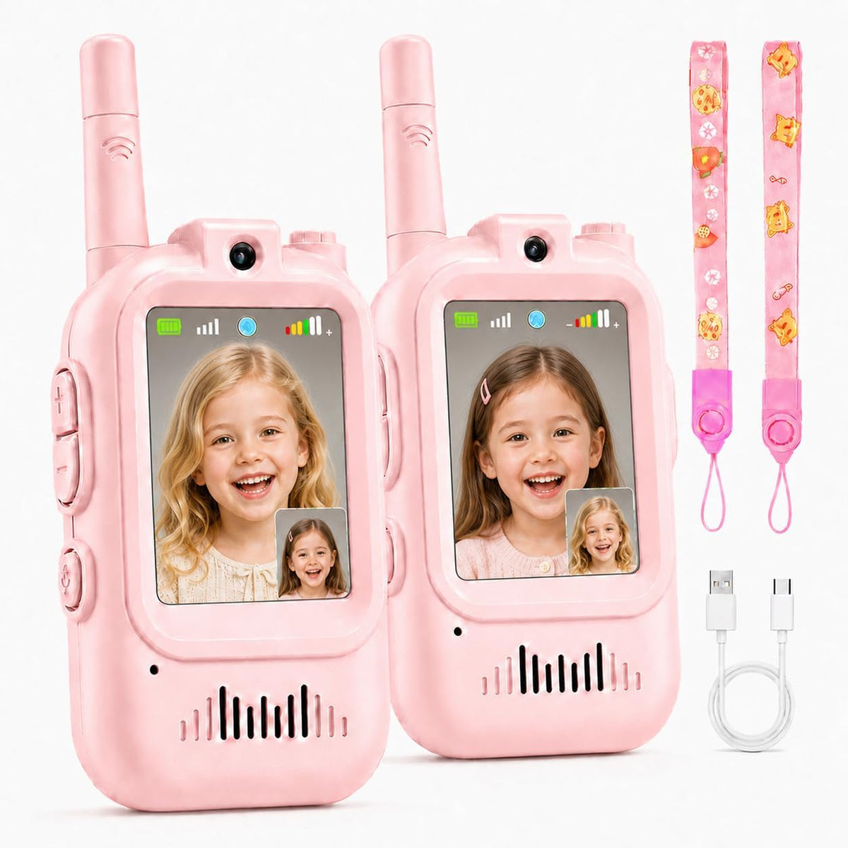 Video Walkie Talkies for Kids - Pink-Pink