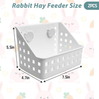 Hay Feeder for Rabbit, Bunny Hay Holder Guinea Pig Hay Feeder Plastic Hay Rack for Rabbits Small - 7.5 X 4.7 X 5.5 inches, 2 Pieces - image 2