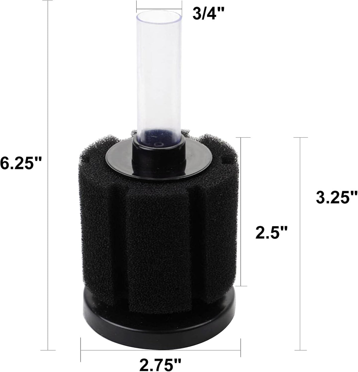 AQUANEAT 3 Pack Aquarium Bio Sponge Filter Breeding Fry Betta Shrimp - Middle up to 20Gal - image 2