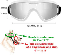 Medium Dog Sunglasses with Adjustable Strap UV Protection, Winproof Puppy Sunglasses, Suitable for Dogs Eyes Protection，Soft Dog Goggles