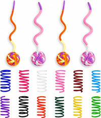 Cat Toys for Indoor Cats, 20 Packs Cat Toys Balls – Essentials for Cats - Plush Balls 16Pcs