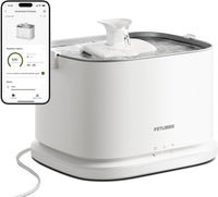 PETLIBRO Upgrade Cat Water Fountain Stainless Steel Tray - White / Fountain