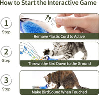 Interactive Cat Toys for Indoor Cats, Catnip and Feather - 2 Pack bird - image 3