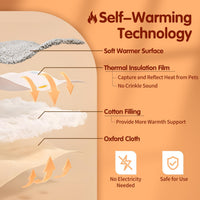 Nobleza Self Heating Pet Pad - 45.3"L x 27.5"W x 1.0"Th / Light Gray - image 2