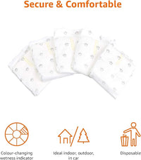 Amazon Basics Absorbent, Leakproof Male Dog Wrap Disposable Diapers, Small, Pack of 50, White