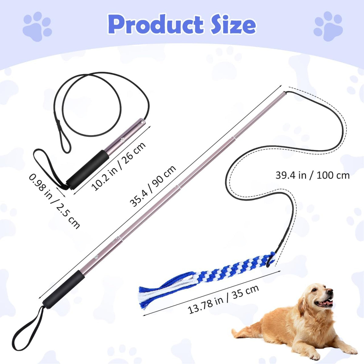 POPETPOP Flirt Pole for Dogs Interactive Dog Toys - image 4