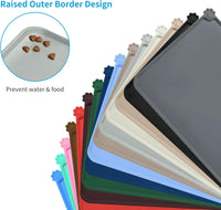 AUDWUD Waterproof Silicone Pet Feeding Mats - Mist / 34"L x 23"W - image 3