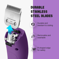 Professional Dog Clippers for Grooming Thick Curly Matted Coats – Essentials for Dogs - Violet - image 2