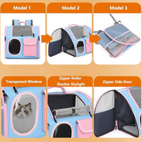 Cat Dog Carrier Backpacks,Pet Backpack Carrier, Bubble Backpack Pet Carriers with Breathable Mesh for Cats Small Dogs Puppies Animals for Travel, Hiking, Camping or Outdoor Use (Yellow)