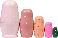 HYCLES Nesting Dolls Russian Matryoshka Wood Stacking Nested Set - ① pink angel - image 2
