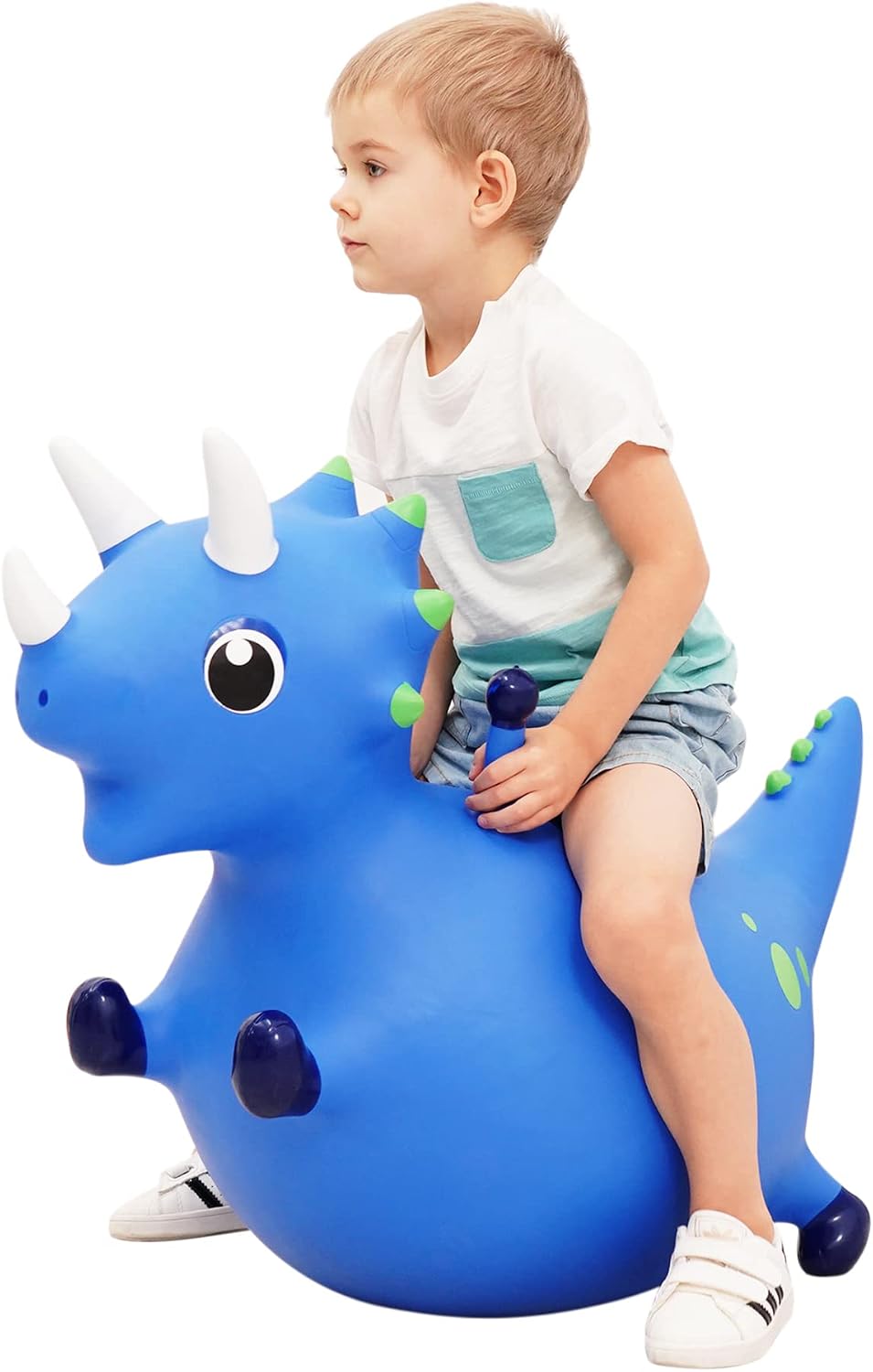 ZOOJOY Inflatable Horse Hopping Toy - Blue Dinosaur