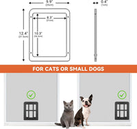 Dog Door for Screen Door, Cat Door Screen Small Dog Door Insert for Sliding Door Easy Install - 8.3" x 10.3" Black Small - image 2