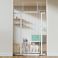 COMOMY 71" Extra Tall Pet Gate - White / 71" Tall x 40.6" Wide