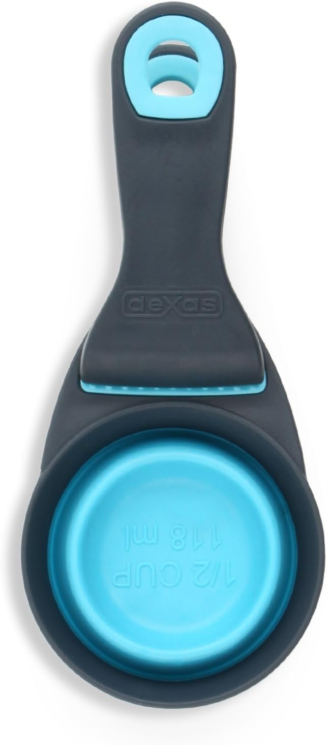Dexas Popware for Pets Collapsible Klip Scoop - 1/2 Cup Capacity / Blue - image 4