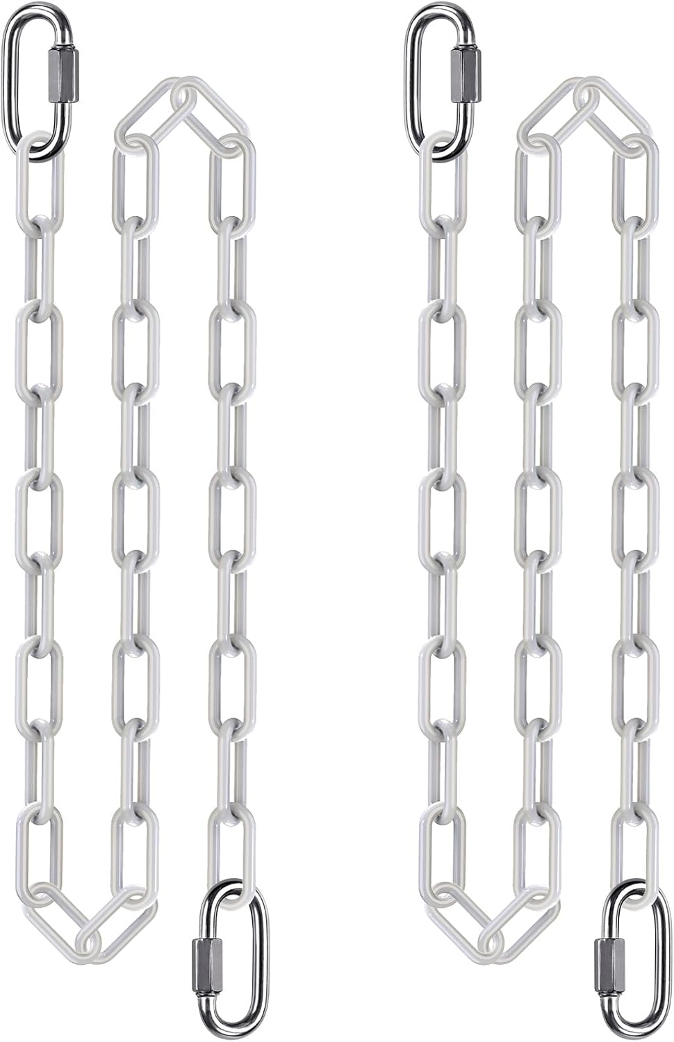 BeneLabel 40 inch yellow coated heavy duty hanging chains with carabiners