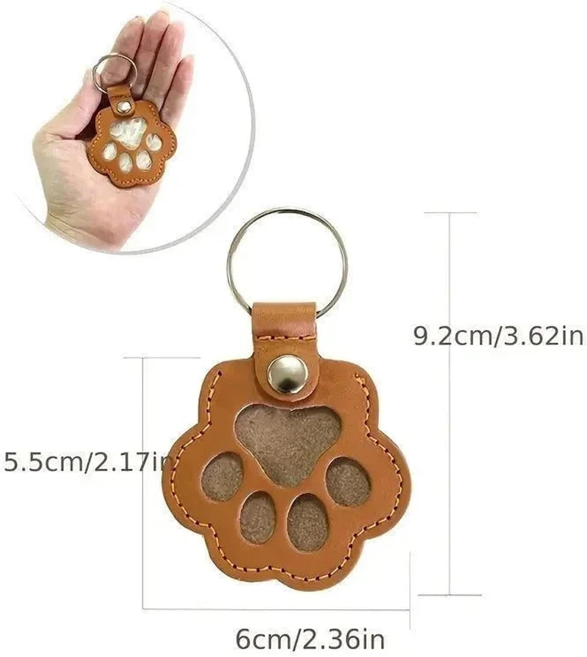 Cat Dog Hair Storage Keychain, Pet Hair Keychain - Black+white+brown - image 4