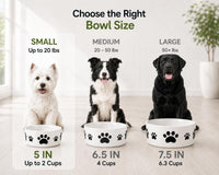 Ceramic Dog Bowls Set, 6.5''×2.5'', with Anti-Slip Rings - 5 in - image 4