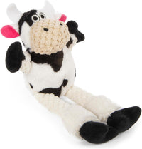 goDog Checkers Elephant Tough Plush Toy with Chew Guard Technology - Checkers - Skinny Cow (White) / Small - image 2
