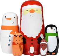 HYCLES Nesting Dolls Russian Matryoshka Wood Stacking Nested Set - ③ snowman 6