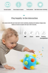 Toddler's Music Dancing Shake Ball, Move, Crawl, Bounce - Blue - image 2