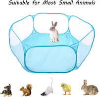 Small Animals Playpen, Portable Pop-up Open Interactive Pet Tent - Blue - image 2