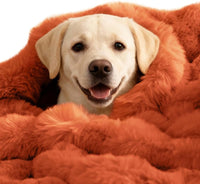 SOMAHE Soft Faux Fur Cat Blanket, Washable - 39"L x 31"W Inches / Vibrant Orange