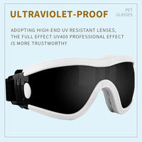 Small Dog Sunglasses with Adjustable Strap UV Protection, Winproof Puppy Sunglasses, Suitable for Dogs Eyes Protection，Soft Dog Goggles
