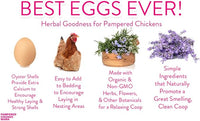 Pampered Chicken Mama Best Eggs Ever! Nesting Herbs for Chickens (4 Pounds) for Chicken Nesting Boxes Calcium Supplement for Chickens | Chicken Feed Supplies, Hen Treats for Coops (4 Bags)
