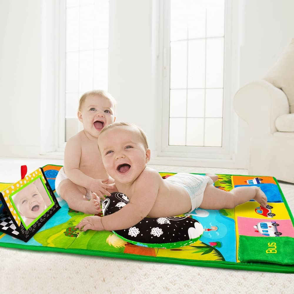 Tummy Time Mirror & Play Mat & Pillow 3-in-1 - image 2