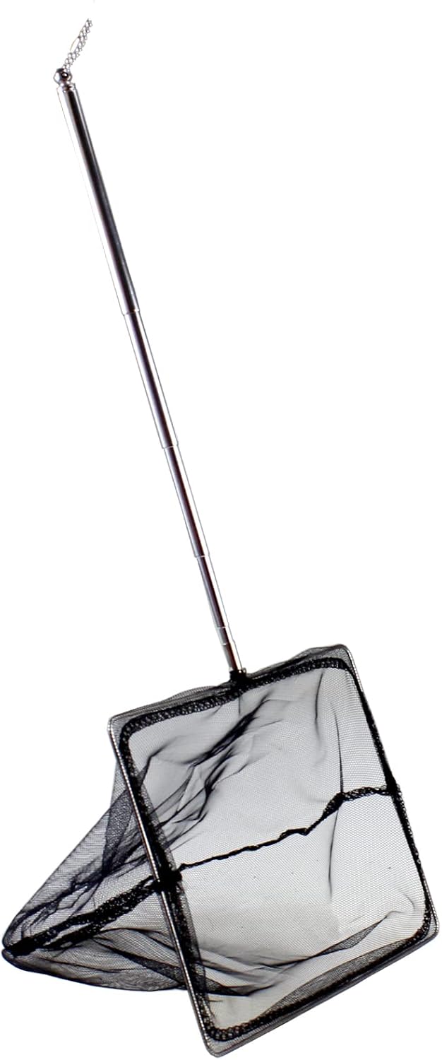 AQUANEAT Aquarium Net with Extendable Long Handle - 8 Inch