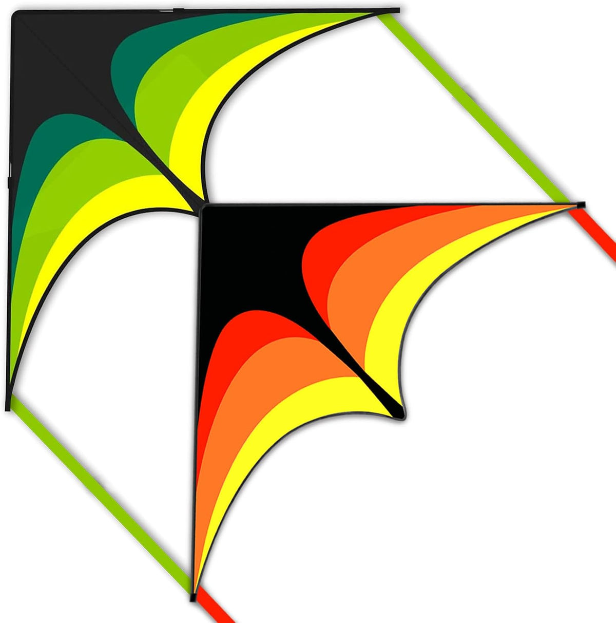 Delta Kite for Kids Ages 4-12 - 1 / Green & Yellow