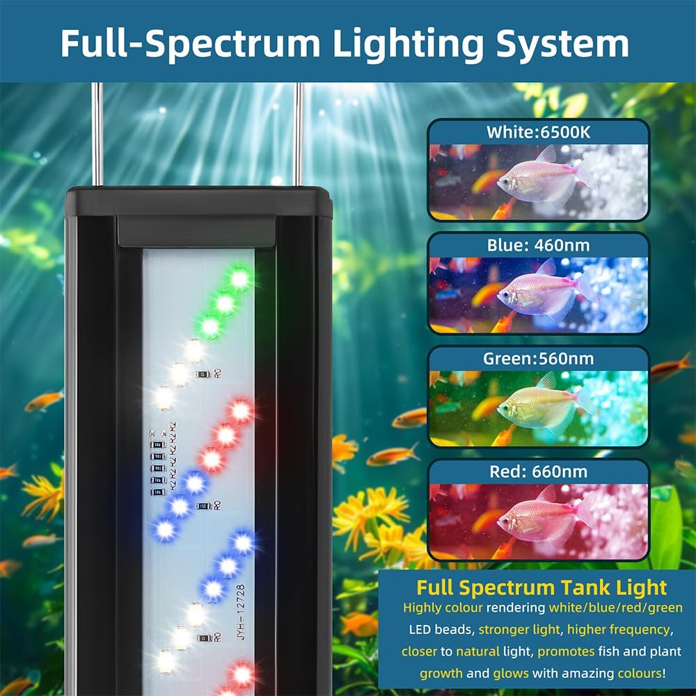 DaToo LED Aquarium Light Full Spectrum Fish Tank Light with Dimmer - 20~24 Inch - image 3