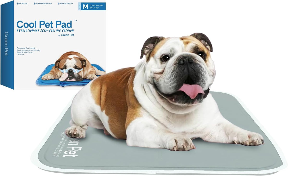 The Green Pet Shop Cool Pet Pad, Self-Cooling - Medium / Sage Grey