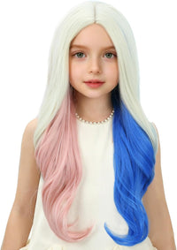 Edivd kids ginger wig with long orange wavy curls - view 9